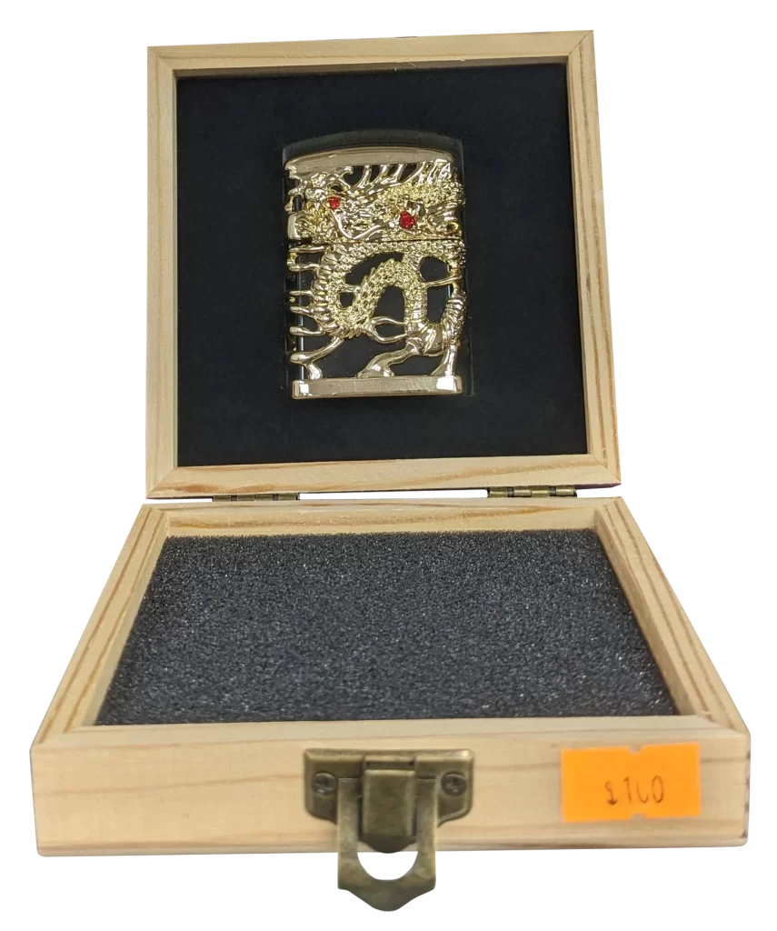 Zippo Style lighter. Gold & Black