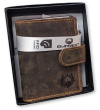 Emprest Brown Leather Wallet with RFID Protection